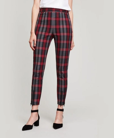 Shop Alexander Wang T Tartan Leggings In Forest Plaid