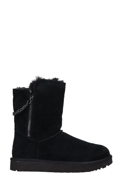 Shop Ugg Classic Short Zip Boot In Black