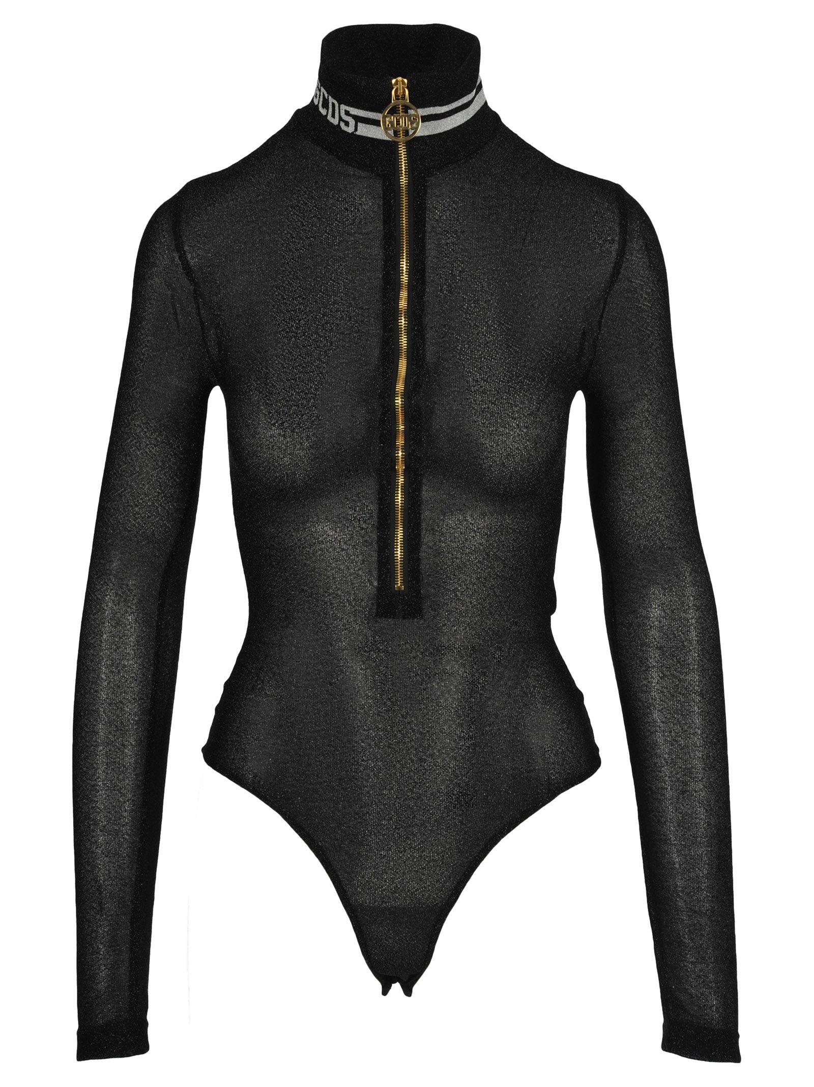 Gcds Body Lurex Zip In Black | ModeSens