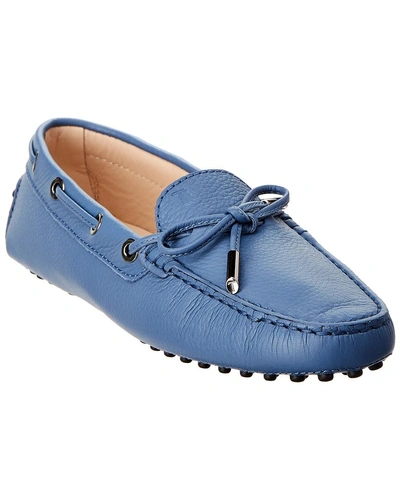 Shop Tod's Gommino Leather Moccasin In Blue