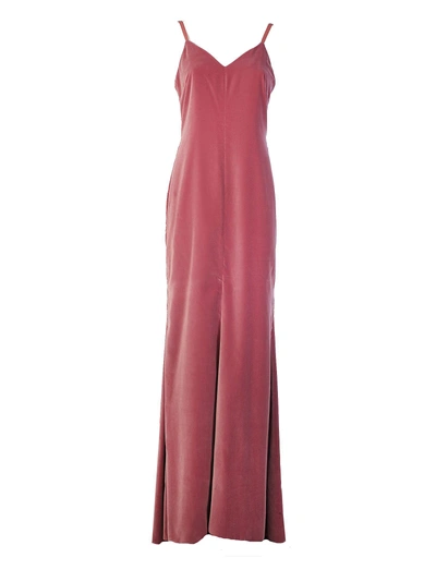 Shop Max Mara Sleeveless Long Dress In Dark Pink