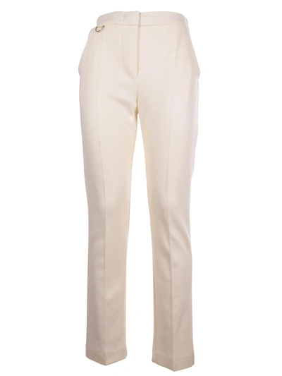 Shop Max Mara High Waist Trousers In Bianco