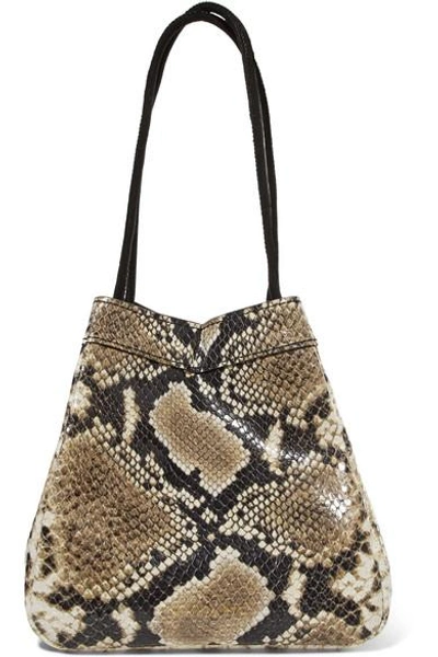 Shop Rejina Pyo Rita Snake-effect Leather Bucket Bag In Snake Print