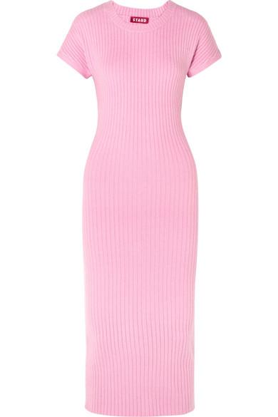 baby pink ribbed dress