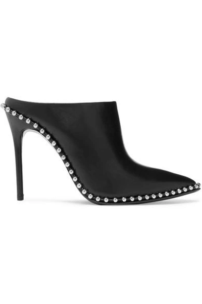 Shop Alexander Wang Eri Studded Leather Mules In Black
