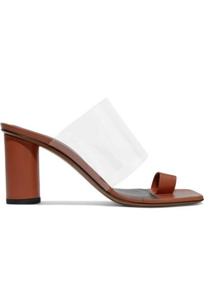 Shop Neous Chost Leather And Pvc Sandals In Tan
