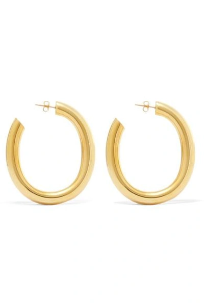 Shop Laura Lombardi Curve Gold-tone Hoop Earrings