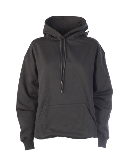 Shop Balenciaga Logo Hoodie In Black