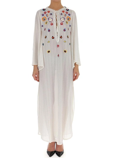 Shop Missoni Long Embroidered Dress