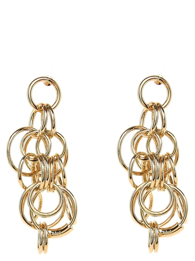 Shop Chloé 'reese' Earrings In Gold