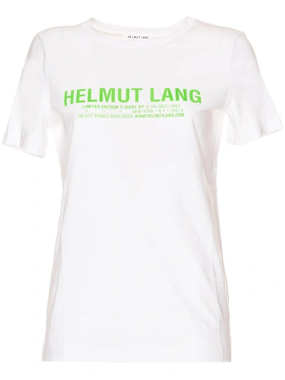 Shop Helmut Lang Logo Baby Tee In Green In White