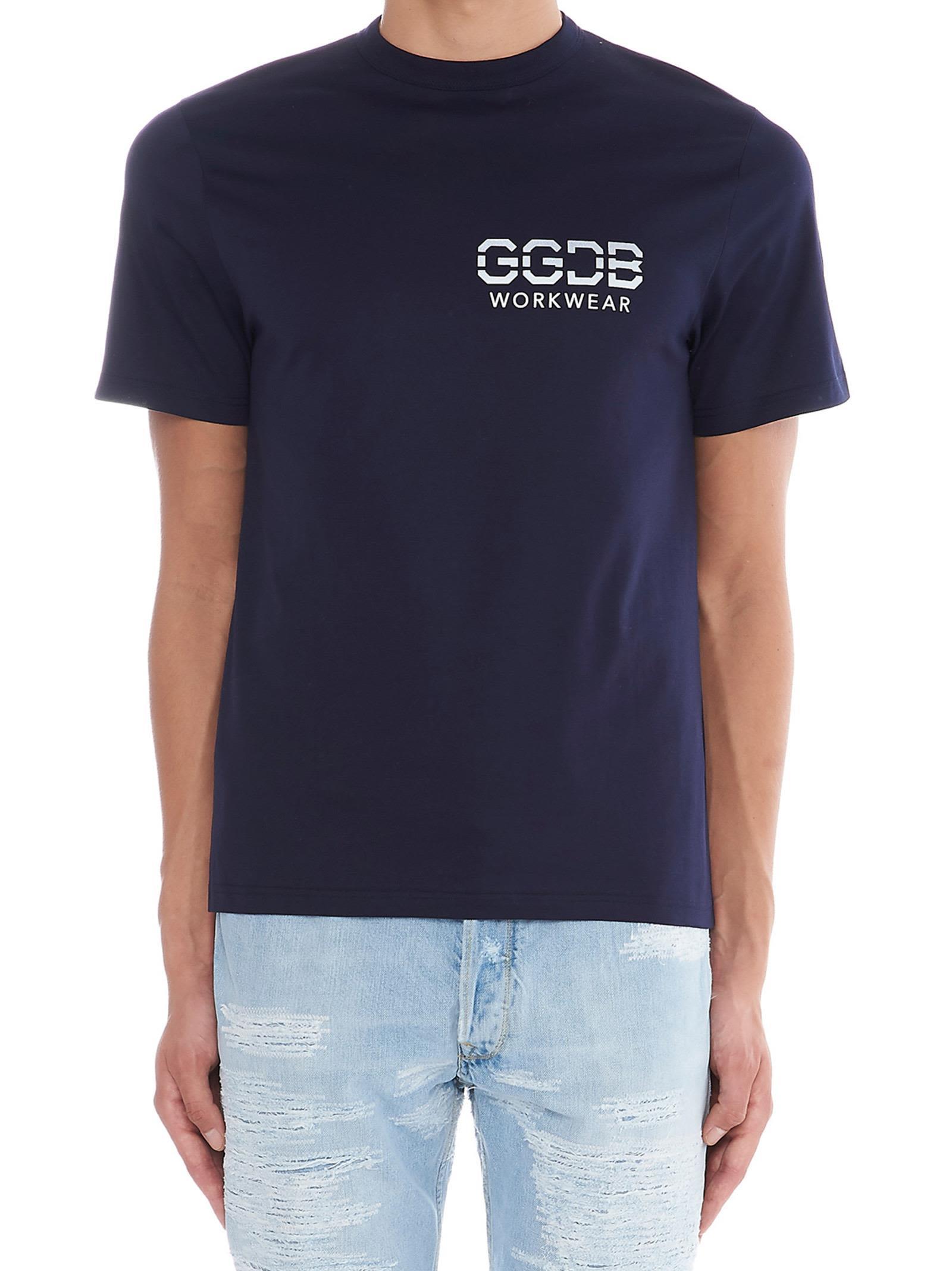 Golden Goose T-shirt In Blue | ModeSens