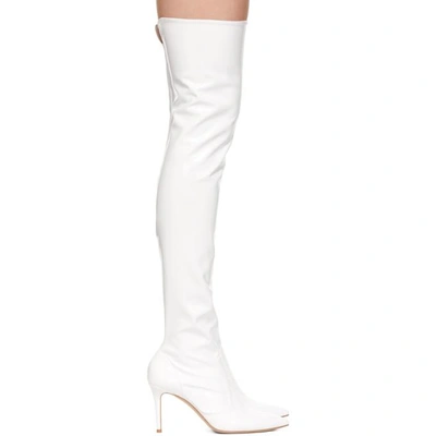 Shop Gianvito Rossi White Imogen Over-the-knee Boots