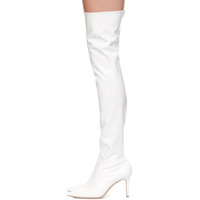 Shop Gianvito Rossi White Imogen Over-the-knee Boots