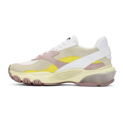 Shop Valentino White And Pink  Garavani Bounce Sneakers In Mvr White