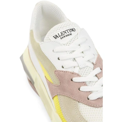 VALENTINO 白色 AND 粉色 VALENTINO GARAVANI BOUNCE 运动鞋