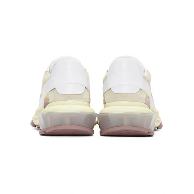 Shop Valentino White And Pink  Garavani Bounce Sneakers In Mvr White