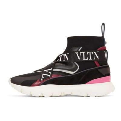 Shop Valentino Black  Garavani Vltn Heroes Sneakers In Elm Bl Mult