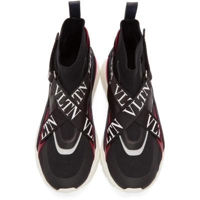 Shop Valentino Black  Garavani Vltn Heroes Sneakers In Elm Bl Mult