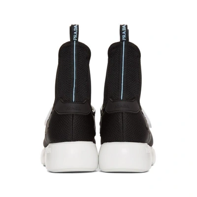 Shop Prada Black Cloudbust High-top Sneakers In F0967 Black