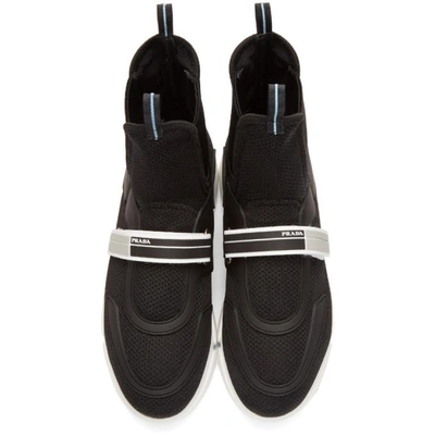 Shop Prada Black Cloudbust High-top Sneakers In F0967 Black