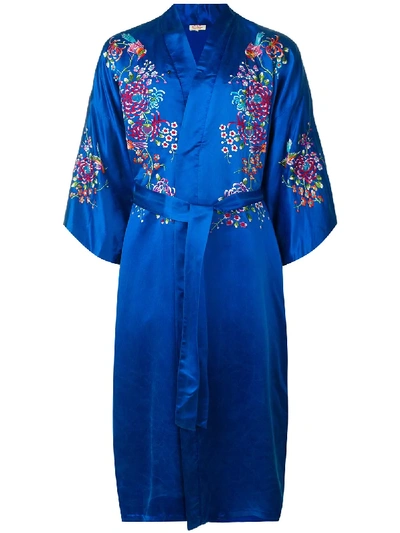 Shop A.n.g.e.l.o. Vintage Cult 1960's Embroidered Kimono - Blue