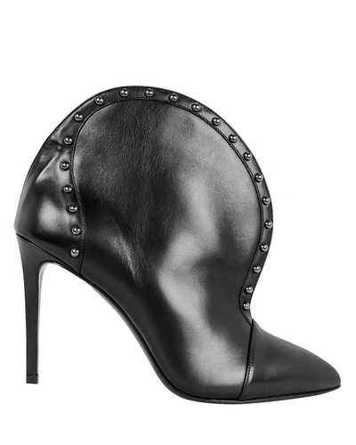 Shop Balmain Iren Studded Booties In Black