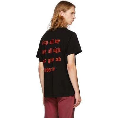 Shop Amiri Black Lost Boys T-shirt In Blr Blk/red