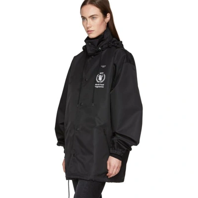 Shop Balenciaga Black World Food Programme Windbreaker Jacket In 1000 Black