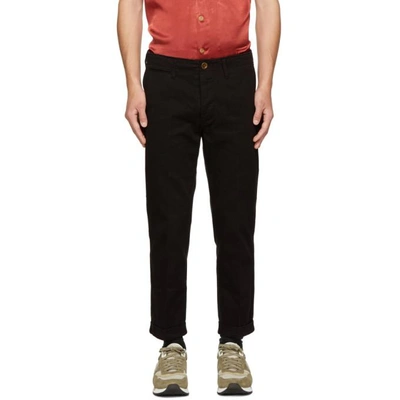 Shop Visvim Black High-water Chino Trousers