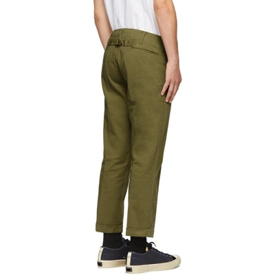 Shop Visvim Khaki High-water Chino Trousers