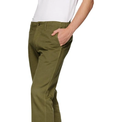 Shop Visvim Khaki High-water Chino Trousers