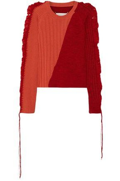 Shop Maison Margiela Woman Medium Knit Red