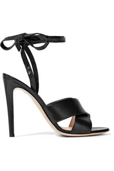 Shop Gianvito Rossi Leather Sandals In Black