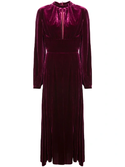Shop Raquel Diniz Long Textured Dress In Pink