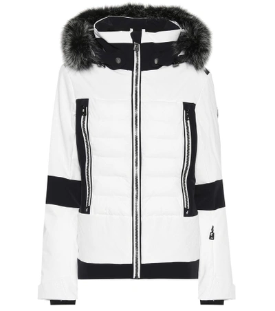 Shop Toni Sailer Manou Fur-trimmed Ski Jacket In White
