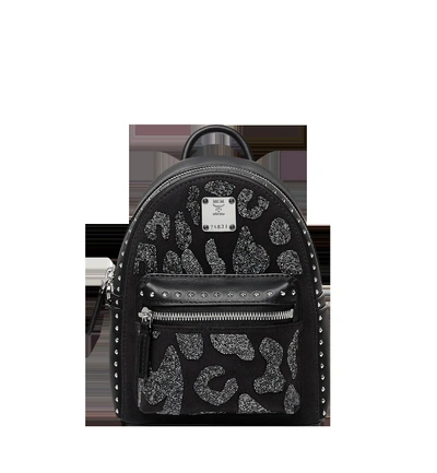 Shop Mcm Stark Bebe Boo Rucksack In  Leopard Crystal In Bk