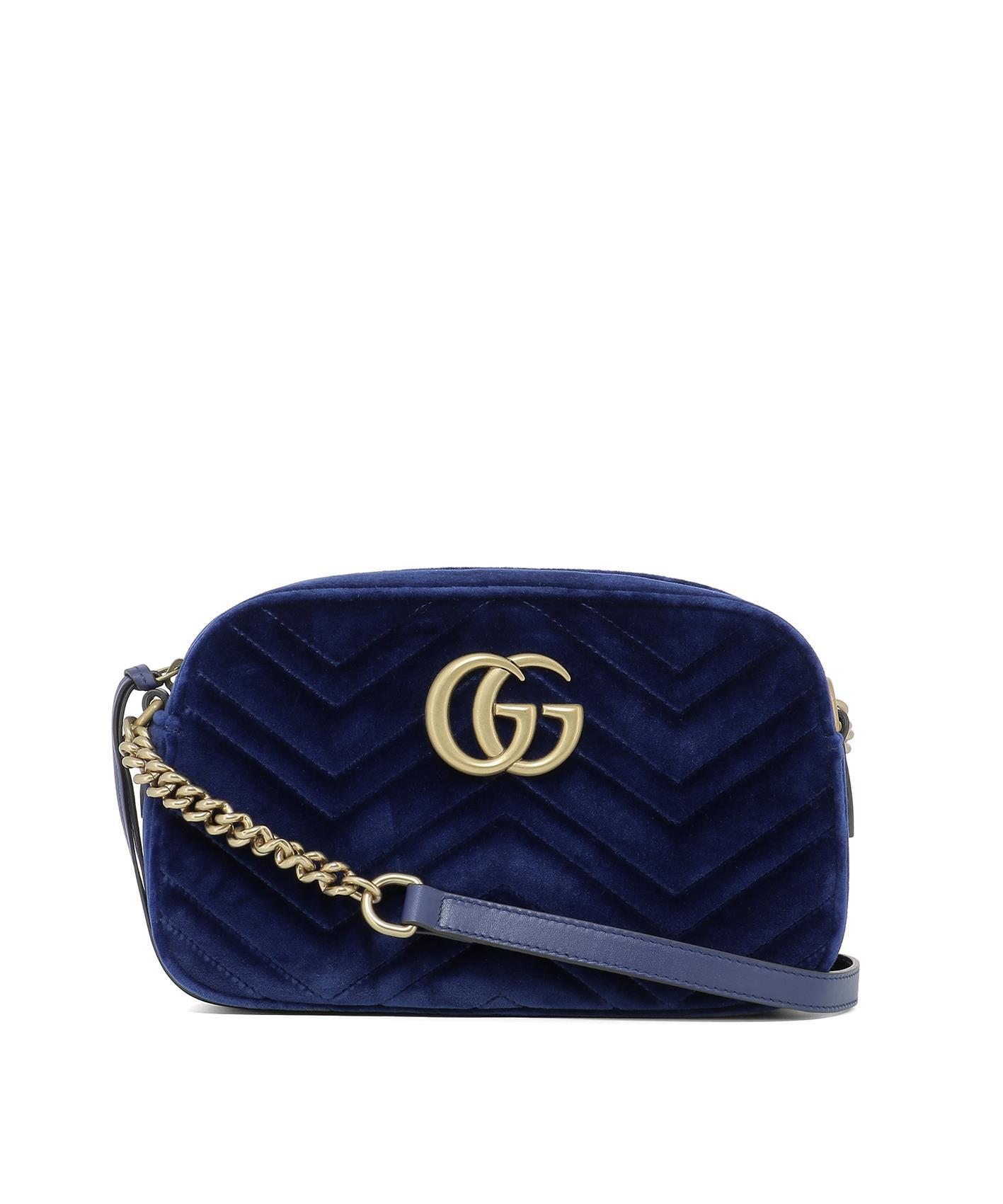 gg marmont velvet shoulder bag