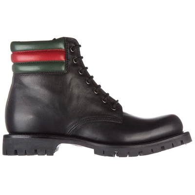 Shop Gucci Military Boots In Black