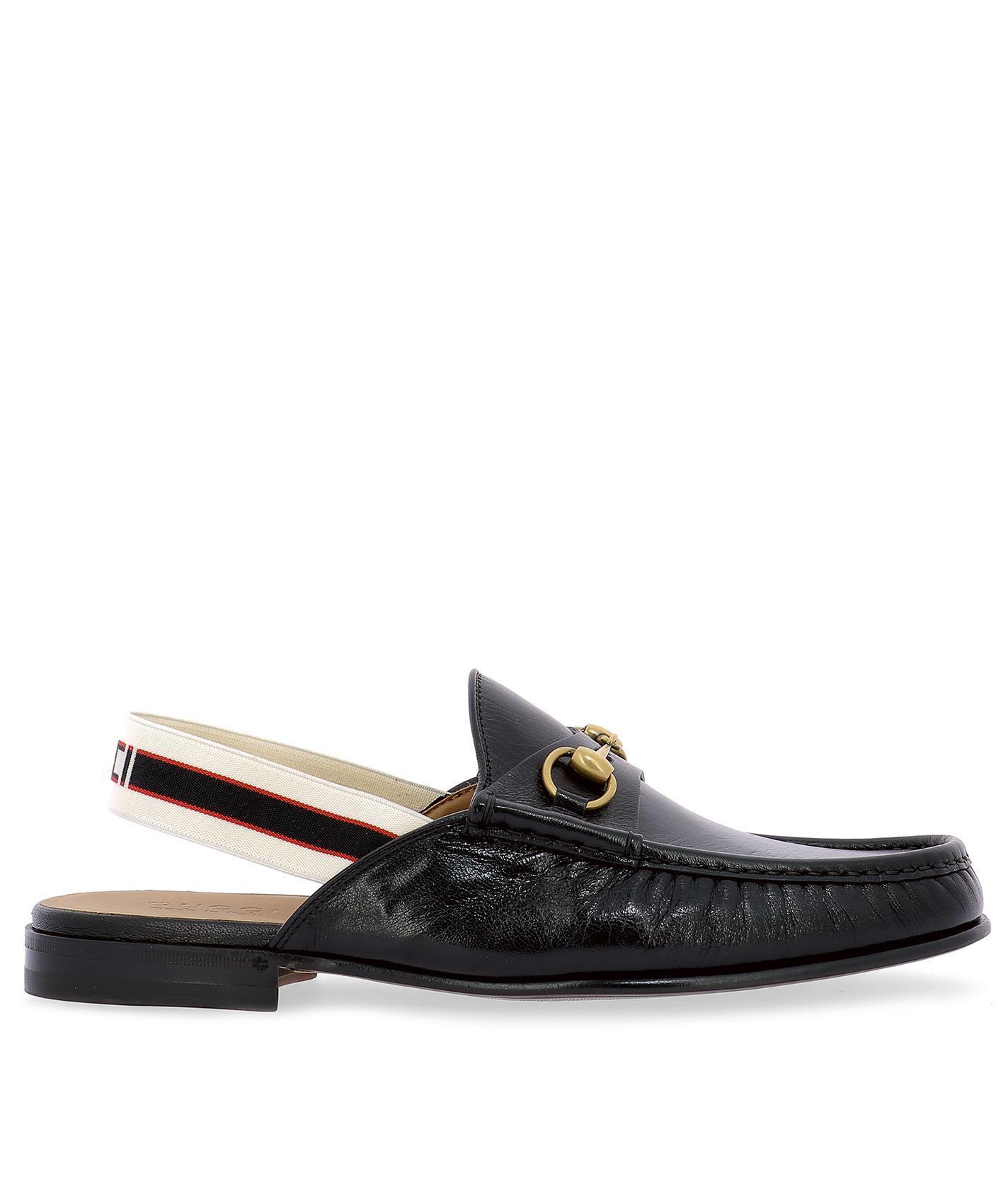 horsebit gucci stripe slingback slipper