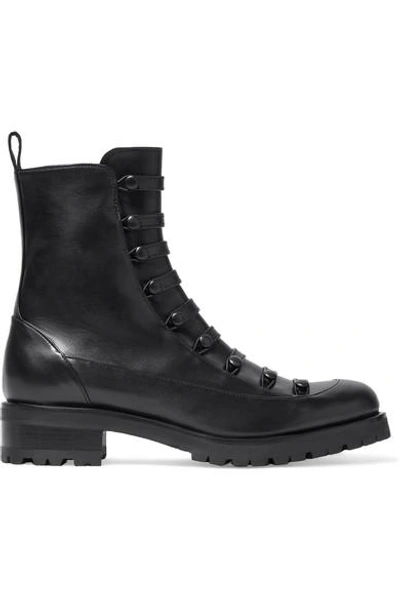Shop Rupert Sanderson Swing Leather Ankle Boots In Black