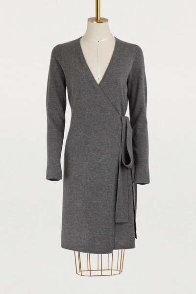 Shop Diane Von Furstenberg Cashmere Linda Dress In Charcoal Melange