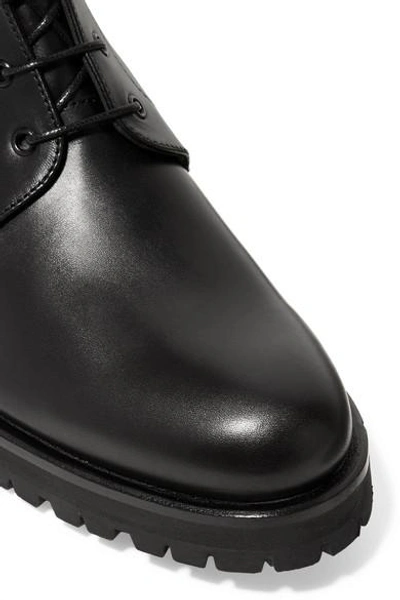 Shop Rupert Sanderson Duncan Buckled Leather Knee Boots In Black