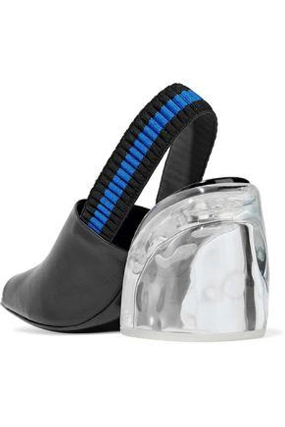 Shop 3.1 Phillip Lim / フィリップ リム 3.1 Phillip Lim Woman Leather And Plexiglas Slingback Mules Black