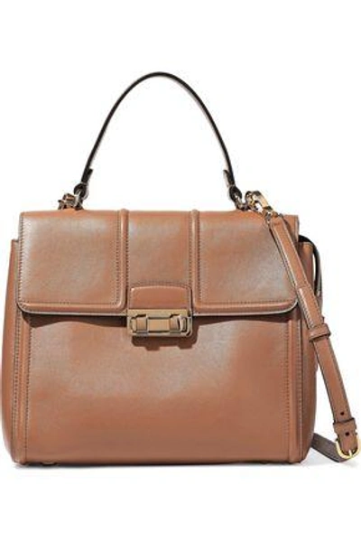 Shop Lanvin Woman Leather Shoulder Bag Camel