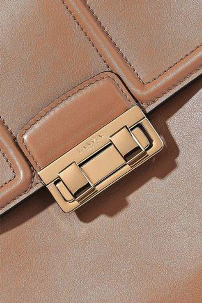 Shop Lanvin Woman Leather Shoulder Bag Camel