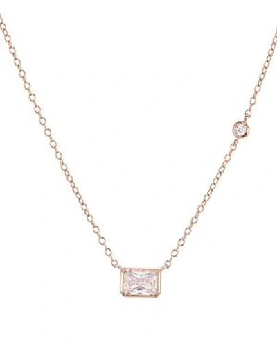 Shop Aqua Radiant Pendant Necklace In 18k Rose Gold Tone-plated Sterling Silver Or Platinum-plated Sterling Si