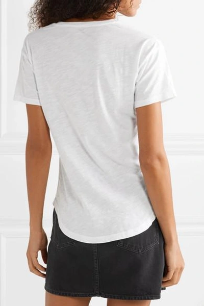 Shop Madewell Whisper Slub Cotton-jersey T-shirt In White