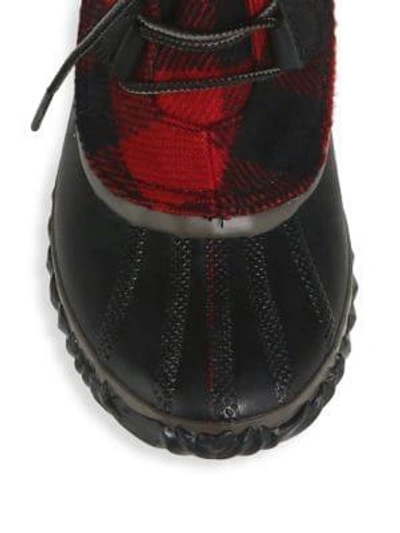 Shop Sorel Out & About Leather Booties In Black Red