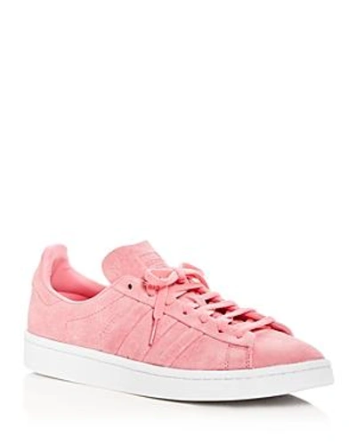 Shop Adidas Originals Women's Campus Suede Lace Up Sneakers In Pink